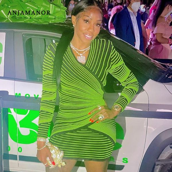casual dresses anjamanor neon green striped bodycon mini dress club outfits for women v neck long sleeve wrap fall 2021 d85-cb24, Black;gray
casual dresses anjamanor neon green striped bodycon mini dress club outfits for women v neck long sleeve wrap fall 2021 d85-cb24, Black;gray