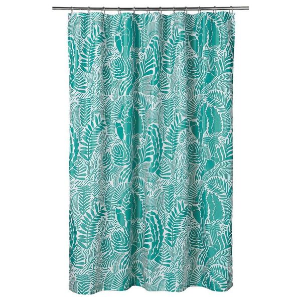 shower curtains 180x200cm bathroom curtain simple printed leaves waterproof drapes with rings convenient and comfortable home decoration