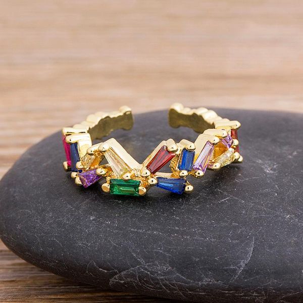 cluster rings geometric rainbow cubic zirconia open ring gold copper adjustable colorful crystal charm jewelry gift for women girls, Golden;silver
cluster rings geometric rainbow cubic zirconia open ring gold copper adjustable colorful crystal charm jewelry gift for women girls, Golden;silver