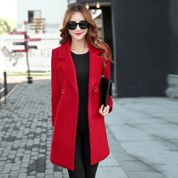 women's wool & blends 2021 spring and autumn ladies explosion models fashion plus fertilizer long section woolen coat tide, Black
women's wool & blends 2021 spring and autumn ladies explosion models fashion plus fertilizer long section woolen coat tide, Black