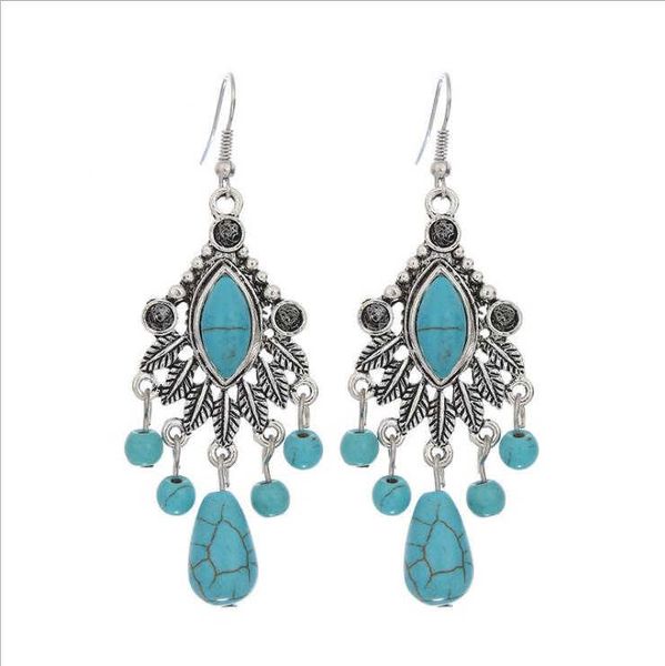 women's water drop tassel tibetan silver turquoise charm earrings gstqe024 fashion gift national style women diy earring, Golden
women's water drop tassel tibetan silver turquoise charm earrings gstqe024 fashion gift national style women diy earring, Golden