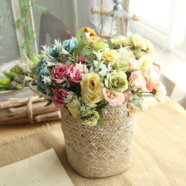 european style wild rose bouquet simulation flower home furnishing decoration hand road decorated wall artificial decorative flowers & wreat
european style wild rose bouquet simulation flower home furnishing decoration hand road decorated wall artificial decorative flowers & wreat
