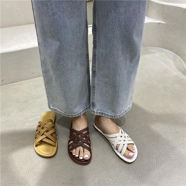 slippers three style clip toe weave women flip flops sandals summer beach shoes woman cross narrow band knitted slides mujer, Black
slippers three style clip toe weave women flip flops sandals summer beach shoes woman cross narrow band knitted slides mujer, Black