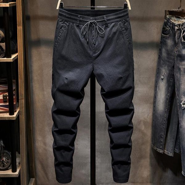 men's pants spring summer thin elastic casual pencil men black grey middle waist slim sweatpants male joggers long trousers 2021
men's pants spring summer thin elastic casual pencil men black grey middle waist slim sweatpants male joggers long trousers 2021