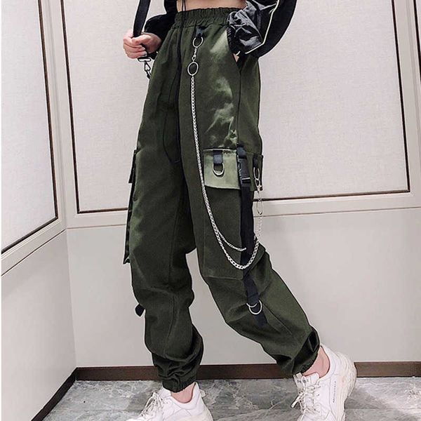 spring long cargo pant streetwear casual ribbons trousers hip pop high waist sweatpants big pockets loose joggers 210531, Black;white
spring long cargo pant streetwear casual ribbons trousers hip pop high waist sweatpants big pockets loose joggers 210531, Black;white