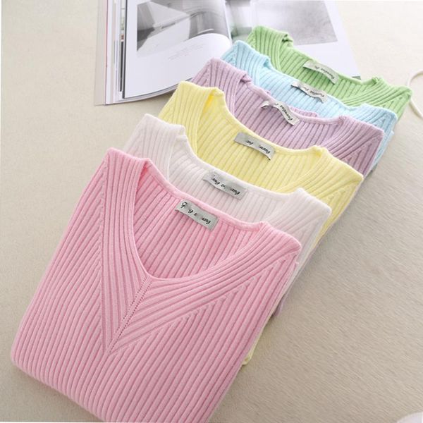 women's sweaters 2021 spring autumn women pullovers slim warm knitted sweater female v-neck small fresh, White;black
women's sweaters 2021 spring autumn women pullovers slim warm knitted sweater female v-neck small fresh, White;black