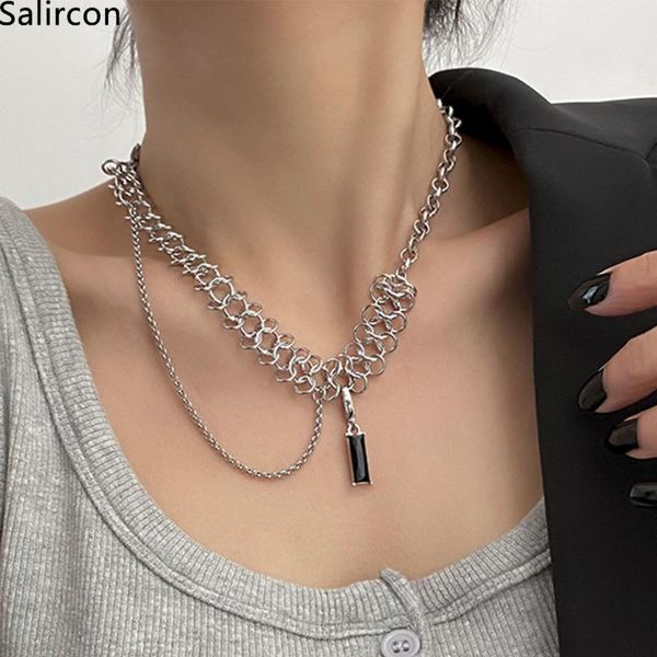 pendant necklaces goth creative statement short collar clavicle chain punk hiphop rock cross choker necklace for women men's jewelry kp, Silver
pendant necklaces goth creative statement short collar clavicle chain punk hiphop rock cross choker necklace for women men's jewelry kp, Silver
