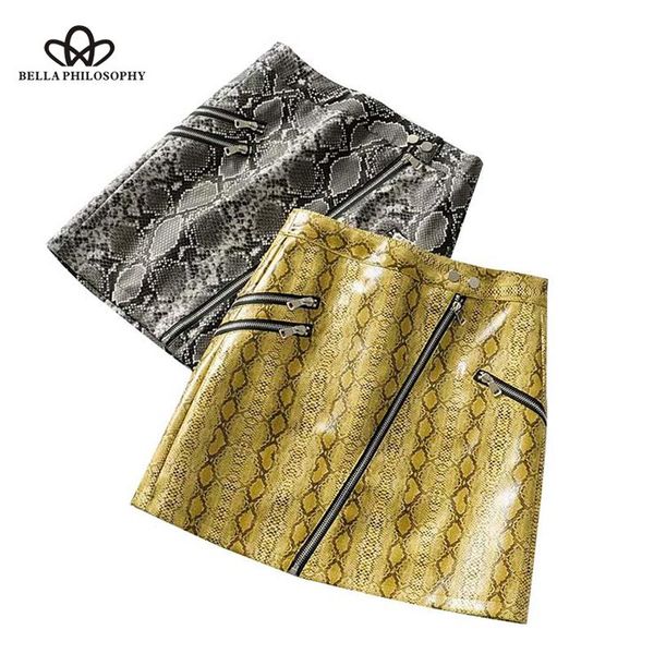 skirts philosophy women snake print pu leather mini skirt faldas mujer animal pattern zippers decoration female casual chic, Black
skirts philosophy women snake print pu leather mini skirt faldas mujer animal pattern zippers decoration female casual chic, Black