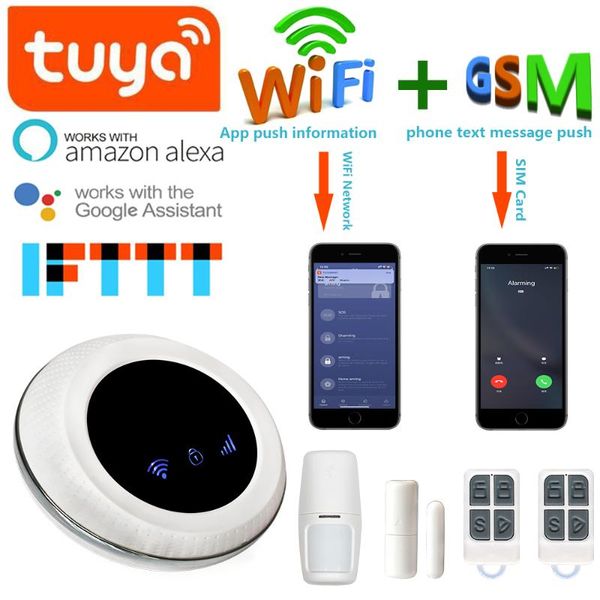 tuya smart wifi+gsm wireless home security alarm system compatible with alexa in some countries systems
tuya smart wifi+gsm wireless home security alarm system compatible with alexa in some countries systems