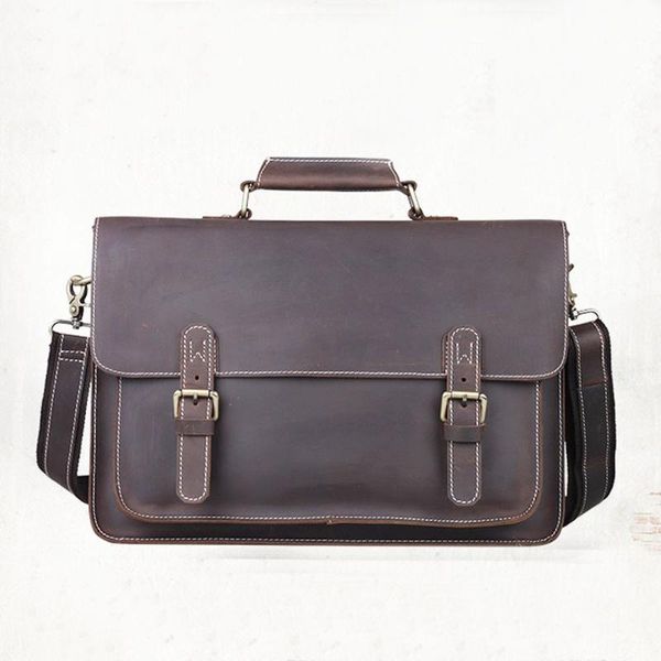 vintage handmade crazy horse leather men briefcase genuine 14" lapbag shoulder messenger bags briefcases
vintage handmade crazy horse leather men briefcase genuine 14" lapbag shoulder messenger bags briefcases