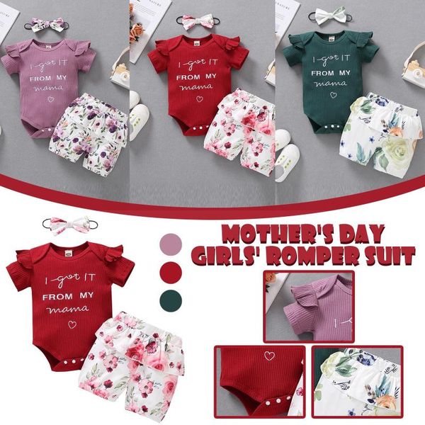 clothing sets summer baby girl clothes set toddler girls mother's day flowers print bow kids three-piece suit, White
clothing sets summer baby girl clothes set toddler girls mother's day flowers print bow kids three-piece suit, White
