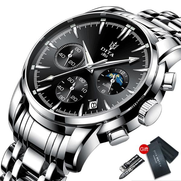 wristwatches luxury stainless steel watch men chronograph sport watces business waterproof bracelet quartz relogio masculino, Slivery;brown
wristwatches luxury stainless steel watch men chronograph sport watces business waterproof bracelet quartz relogio masculino, Slivery;brown
