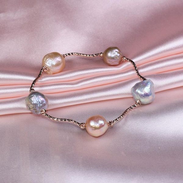 charm bracelets genuine natural multicolor baroque big 11-13mm pearl bracelet fashion rose gold elasticity for women, Golden;silver
charm bracelets genuine natural multicolor baroque big 11-13mm pearl bracelet fashion rose gold elasticity for women, Golden;silver