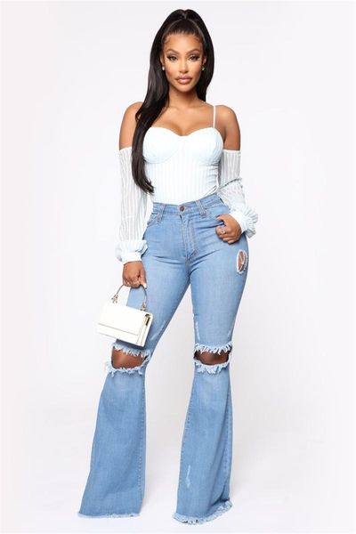vintage ripped jeans for women tassel slim hole high waist fringed bell bottom clothes women's, Blue
vintage ripped jeans for women tassel slim hole high waist fringed bell bottom clothes women's, Blue