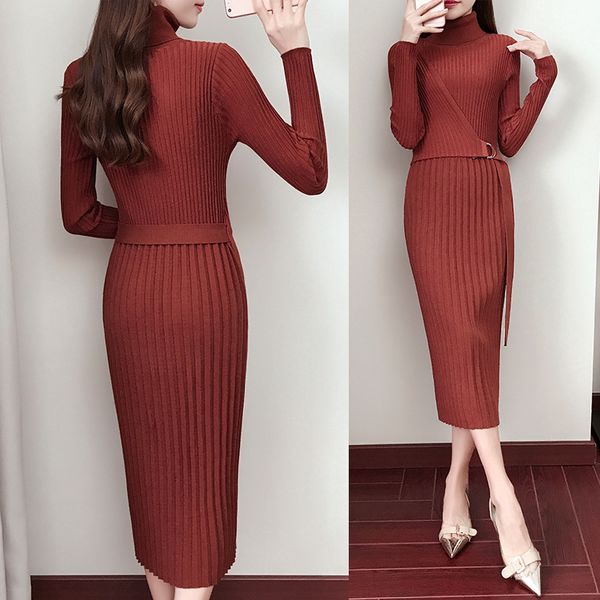 dress elegant lady sweater autumn winter sleeve slim sheath female turtleneck long p-327, Black;gray
dress elegant lady sweater autumn winter sleeve slim sheath female turtleneck long p-327, Black;gray
