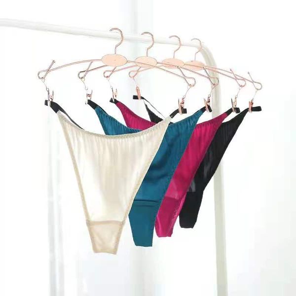 women's panties 4pcs/pack silk t-string back women fast delivery mature lady underwear summer lingerie, Black;pink
women's panties 4pcs/pack silk t-string back women fast delivery mature lady underwear summer lingerie, Black;pink