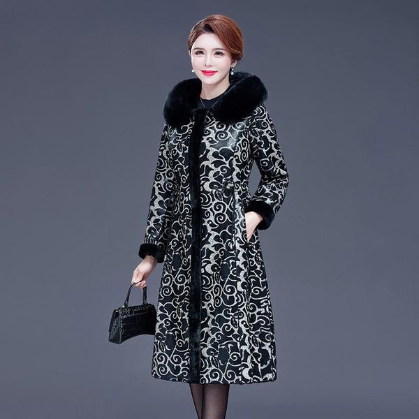 women's down & parkas women winter x-long jackets fur collar ladies cotton liner double-faced coat female warm outerwear brand clothing, Black
women's down & parkas women winter x-long jackets fur collar ladies cotton liner double-faced coat female warm outerwear brand clothing, Black