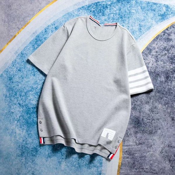 new 21s four spring leisure and color summer shell button round neck printed short sleeve t-shirt cotton lover, Gray
new 21s four spring leisure and color summer shell button round neck printed short sleeve t-shirt cotton lover, Gray