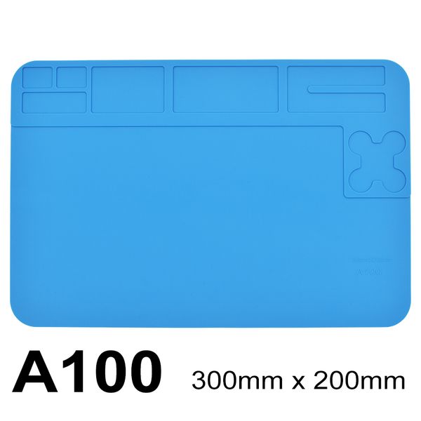 a100 / a200 blue repair pad insulation heat-resistant silicon soldering mat work desk platform for bga station a100 / a200 blue repair pad insulation heat-resistant silicon soldering mat work desk platform for bga station
