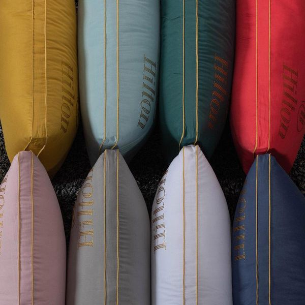 pillow feather velvet core washed silk drilling el pink decorations for home