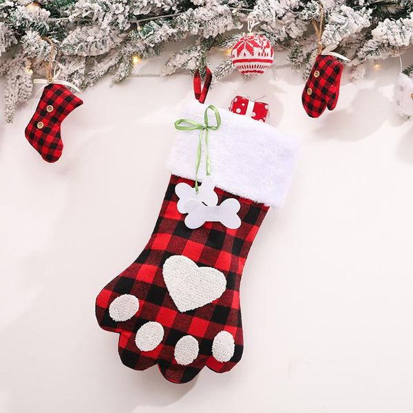 christmas decorations creative black white plaid dog socks candy bag pendant decoration home year
christmas decorations creative black white plaid dog socks candy bag pendant decoration home year
