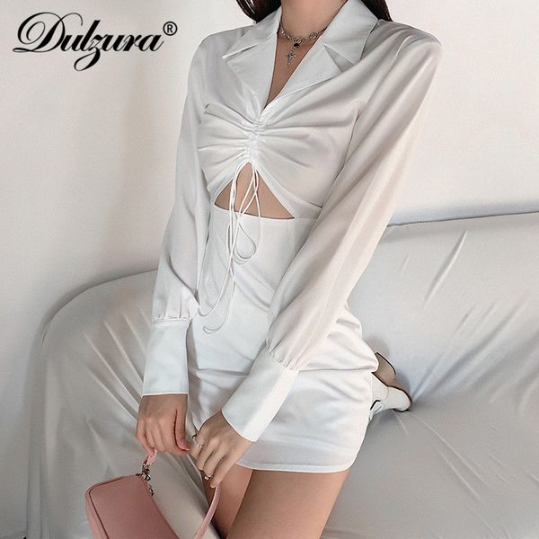 dulzura hollow out dstring ruched women mini blazer dress long sleeve v neck turn down collar streetwear solid office ol, Black;white
dulzura hollow out dstring ruched women mini blazer dress long sleeve v neck turn down collar streetwear solid office ol, Black;white