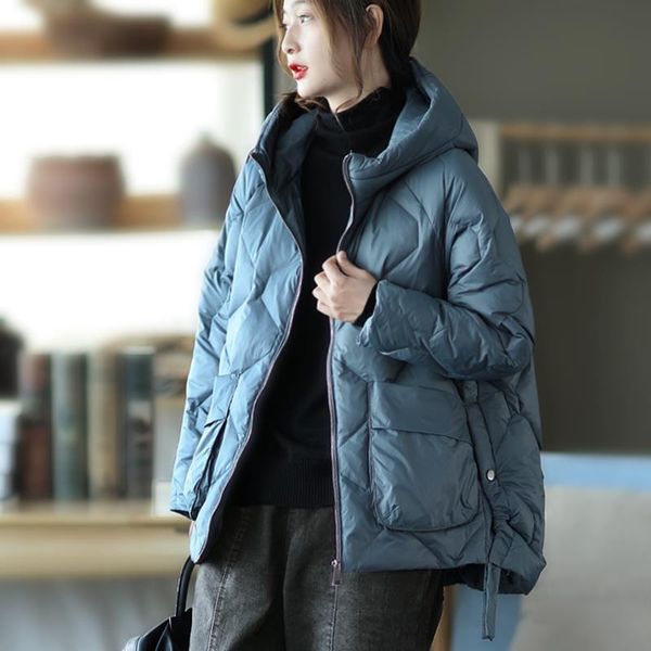 women's down & parkas women 2021 winter fashion hooded jackets female loose long sleeve warm outwear ladies white duck casual coats q62, Black
women's down & parkas women 2021 winter fashion hooded jackets female loose long sleeve warm outwear ladies white duck casual coats q62, Black