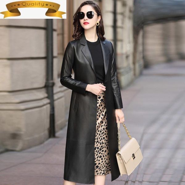 women's leather & faux long genuine jackets women spring autumn 2021 100% sheepskin coat female fashion trench clothes, Black
women's leather & faux long genuine jackets women spring autumn 2021 100% sheepskin coat female fashion trench clothes, Black