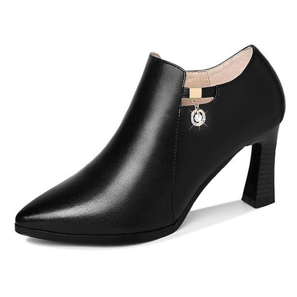 dress shoes thick high heels women spring and autumn deep mouth single pointed toe professional work leather pumps m0237, Black
dress shoes thick high heels women spring and autumn deep mouth single pointed toe professional work leather pumps m0237, Black