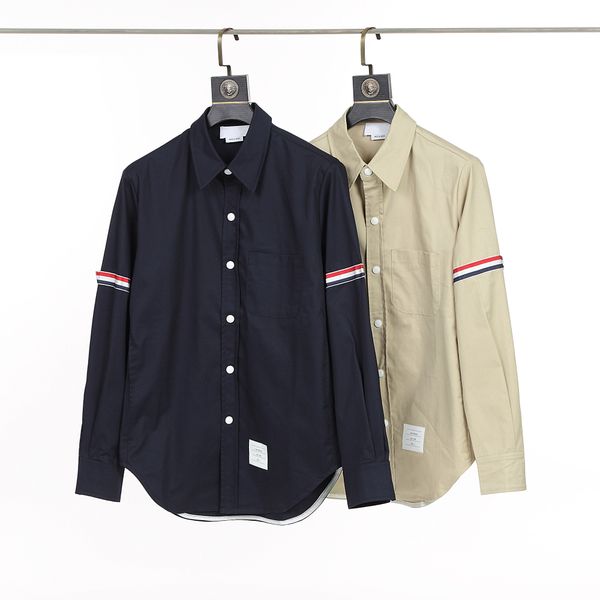 2021 summer new men's long-sleeved shirt cotton business double-sleeved ribbon men and women trendy brand long-sleeved jacket, White;black
2021 summer new men's long-sleeved shirt cotton business double-sleeved ribbon men and women trendy brand long-sleeved jacket, White;black