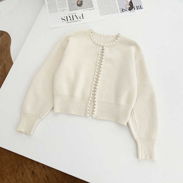 women's sweaters sweaters women pearl-trimmed sweater lady long sleeve o-neck knitted cardigan coat kni koyp, White;black
women's sweaters sweaters women pearl-trimmed sweater lady long sleeve o-neck knitted cardigan coat kni koyp, White;black