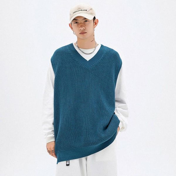 men's sweaters sweater men fashion sleeveless knitted vest male v-neck pullover jacket slim solid casual mens woolen gilet, White;black
men's sweaters sweater men fashion sleeveless knitted vest male v-neck pullover jacket slim solid casual mens woolen gilet, White;black