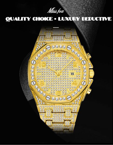 wristwatches lgxige diamonds 18k gold iced out lab dimaond stainless steel analog quartz waterproof watches set, Slivery;brown
wristwatches lgxige diamonds 18k gold iced out lab dimaond stainless steel analog quartz waterproof watches set, Slivery;brown