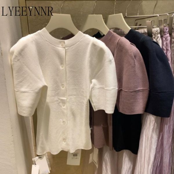 women's knits & tees lyeeynnr woman chic cardigan 2021 spring summer sweet girl solid simple elegant o-neck puff sleeve single breasted, White
women's knits & tees lyeeynnr woman chic cardigan 2021 spring summer sweet girl solid simple elegant o-neck puff sleeve single breasted, White