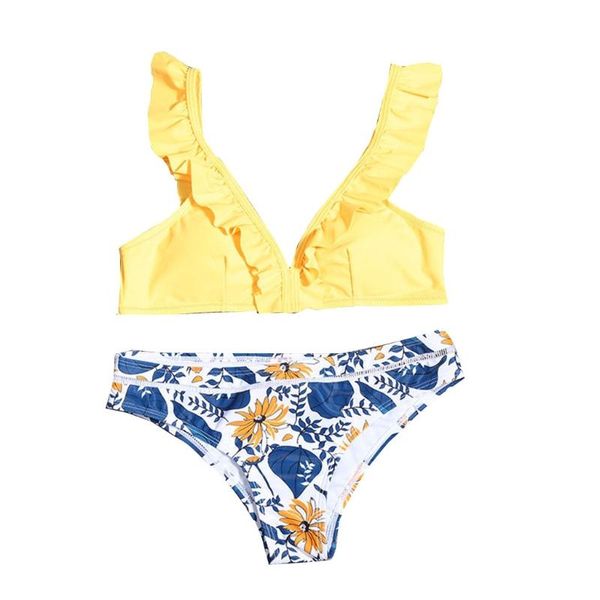 women's swimwear h9ed women 2 pieces bikini set ruffle backless bra printing thong swimsuit bathing suit beachwear, White;black
women's swimwear h9ed women 2 pieces bikini set ruffle backless bra printing thong swimsuit bathing suit beachwear, White;black