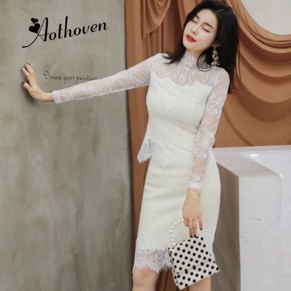 women's two piece pants 2 set autumn women suit white full sleeve stand-up collar and bandage skirt office party lace vestidos
women's two piece pants 2 set autumn women suit white full sleeve stand-up collar and bandage skirt office party lace vestidos
