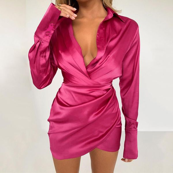 casual dresses elegant ruched sheath dress 2021 fashion women long sleeve lapel solid bodycon mini holiday party shirt, Black;gray
casual dresses elegant ruched sheath dress 2021 fashion women long sleeve lapel solid bodycon mini holiday party shirt, Black;gray