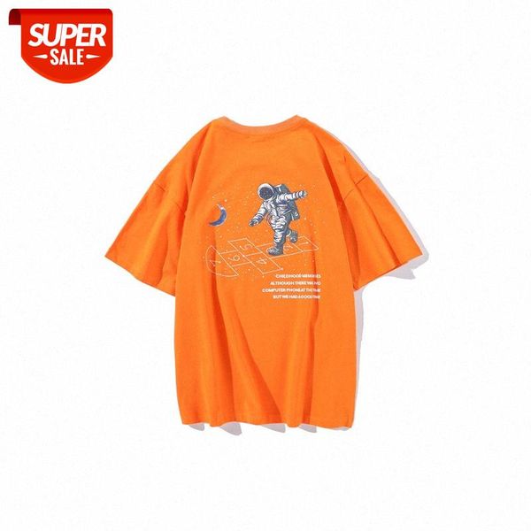 summer men's t-shirt solid color back astronaut print round neck art student short sleeve #dk4w, White;black
summer men's t-shirt solid color back astronaut print round neck art student short sleeve #dk4w, White;black