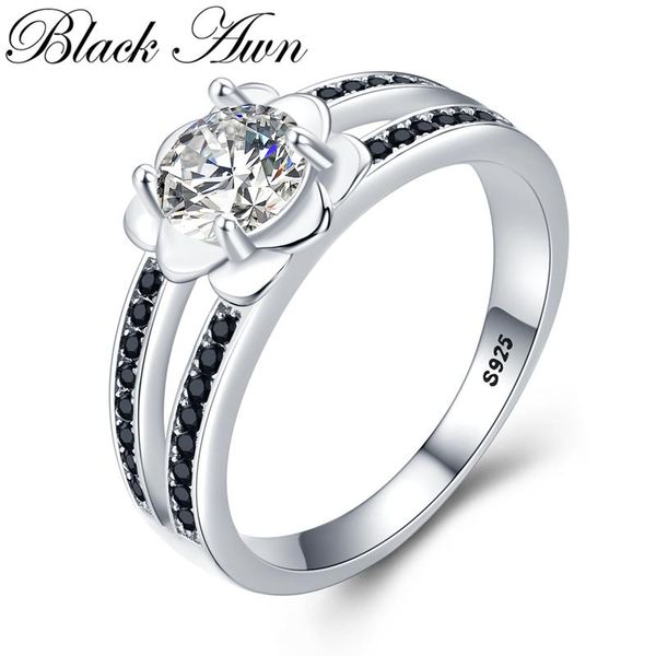 cluster rings 2021 fower 925 sterling silver fine jewelry engagement black spinel round ring for women anillos mujer g092, Golden;silver
cluster rings 2021 fower 925 sterling silver fine jewelry engagement black spinel round ring for women anillos mujer g092, Golden;silver