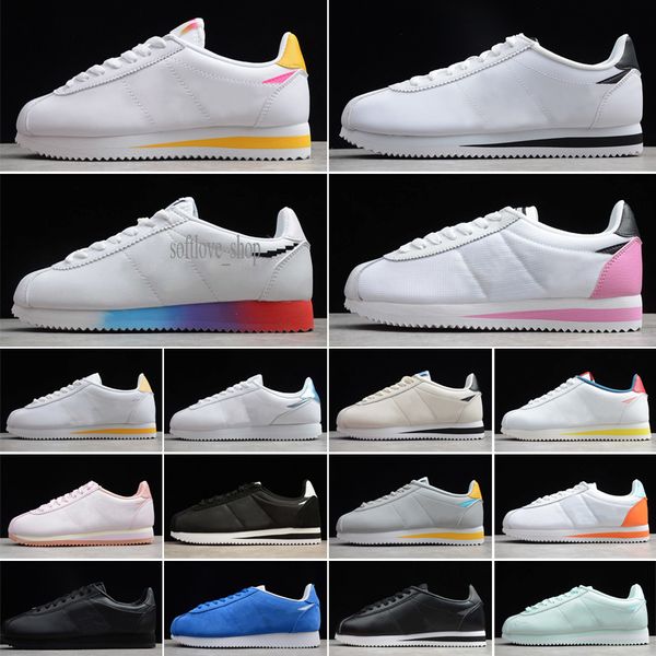 classic cortez leather white black running shoes mens womens forrest gump sneakers size 36-44, White;red
classic cortez leather white black running shoes mens womens forrest gump sneakers size 36-44, White;red