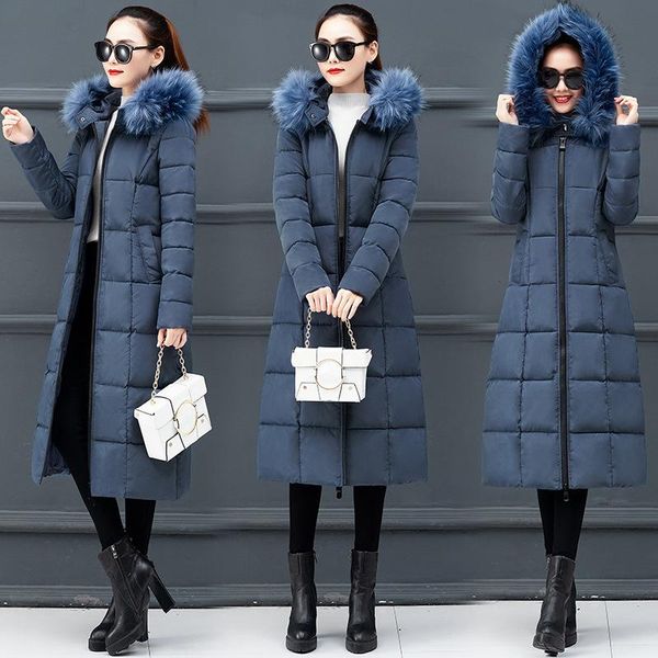 women's down & parkas autumn/winter style korean cotton-padded jacket women long section over-the-knee slim-fit plus size coat casaco f, Black
women's down & parkas autumn/winter style korean cotton-padded jacket women long section over-the-knee slim-fit plus size coat casaco f, Black