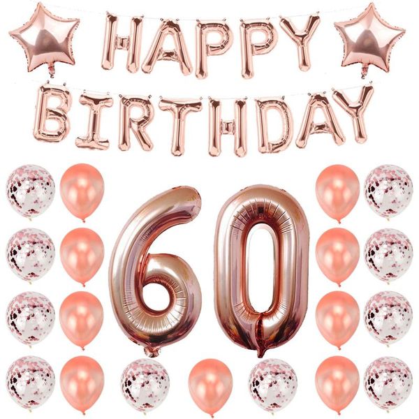 party decoration 60th birthday rose gold happy balloons decorations 60 years anniversary decor supplies
party decoration 60th birthday rose gold happy balloons decorations 60 years anniversary decor supplies