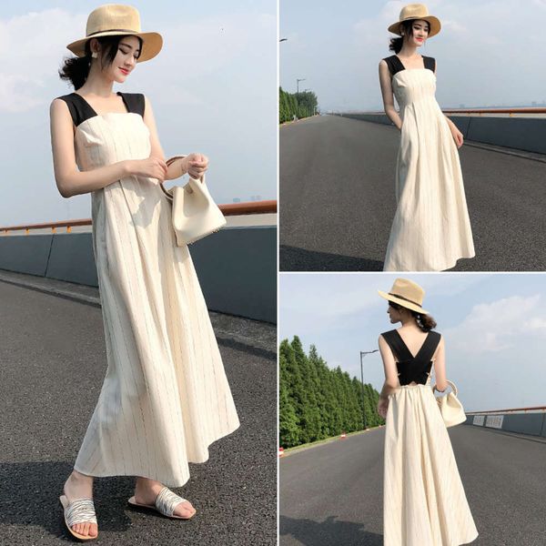 fairy sweet suspender dress temperament skirt fashion, Black;gray