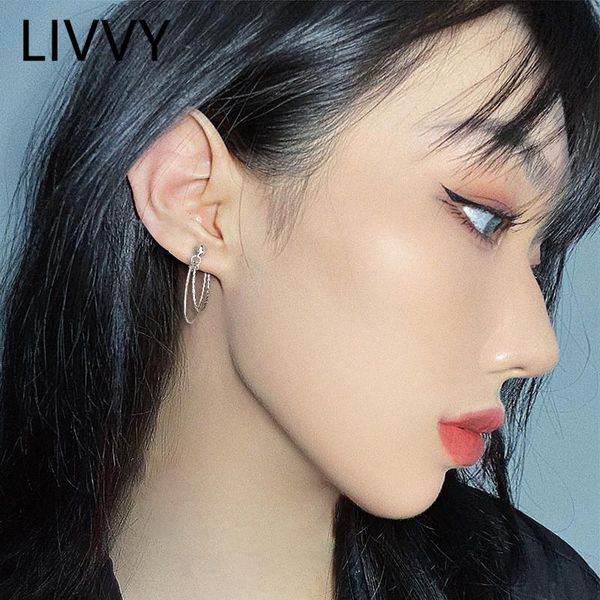 hoop & huggie livvy silver color double layer twisted earrings female simple fashion temperament trend jewelry accessories gifts, Golden;silver
hoop & huggie livvy silver color double layer twisted earrings female simple fashion temperament trend jewelry accessories gifts, Golden;silver