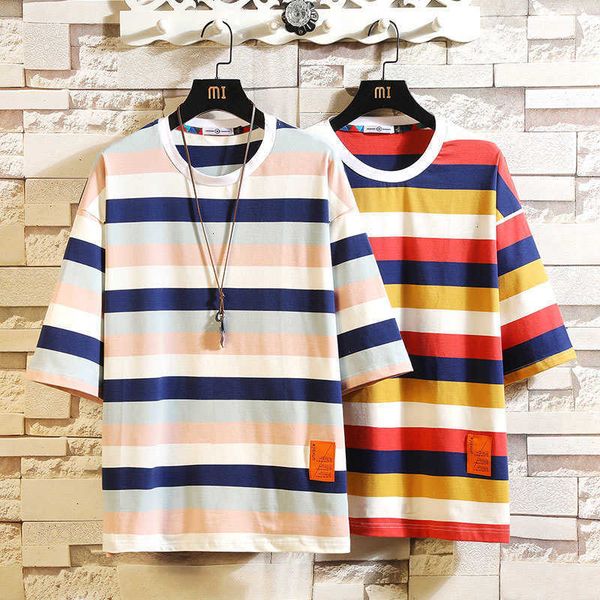 men's t-shirts summer short sleeves harajuku korea fashion striped t-shirt streetwear hip hop punk men tees tshirt clothes mj7i, White;black
men's t-shirts summer short sleeves harajuku korea fashion striped t-shirt streetwear hip hop punk men tees tshirt clothes mj7i, White;black