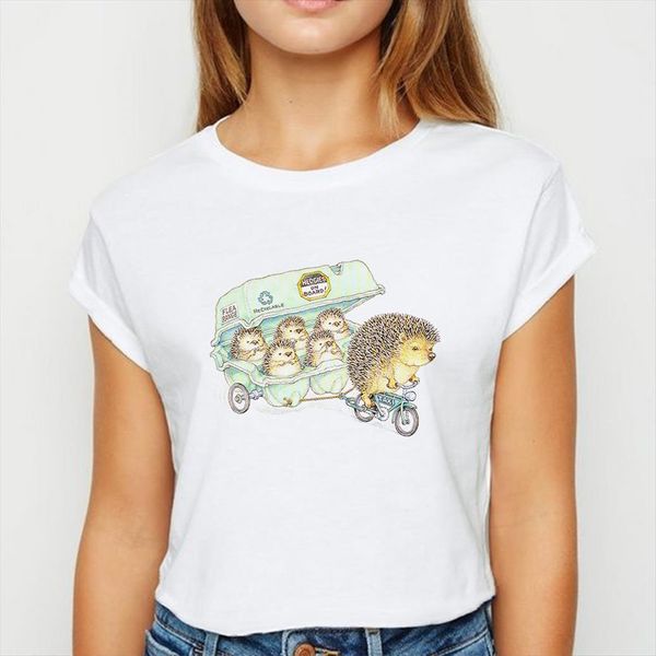 plus size animal hedgehog womens t shirt kawaii spring summer prevalent persionalized tee ropa mujer o neck shirts, White
plus size animal hedgehog womens t shirt kawaii spring summer prevalent persionalized tee ropa mujer o neck shirts, White