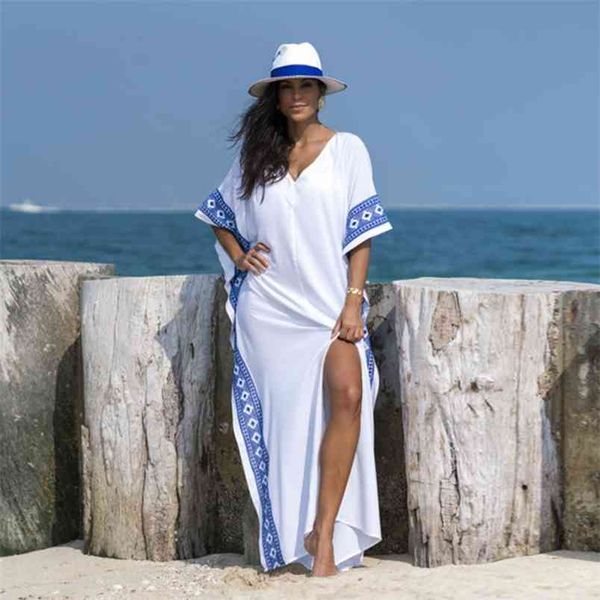 embroidered robe beach cover-ups deep v-neck side high split loose ladies swim coverup women boho summer dress white 210604, Black;gray
embroidered robe beach cover-ups deep v-neck side high split loose ladies swim coverup women boho summer dress white 210604, Black;gray