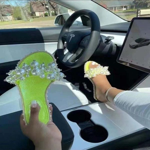 sandals slippers women's string summer wear 2021 fashion pearl flat bottom comfortable flip flops pantofole donna zapato mujer, Black
sandals slippers women's string summer wear 2021 fashion pearl flat bottom comfortable flip flops pantofole donna zapato mujer, Black