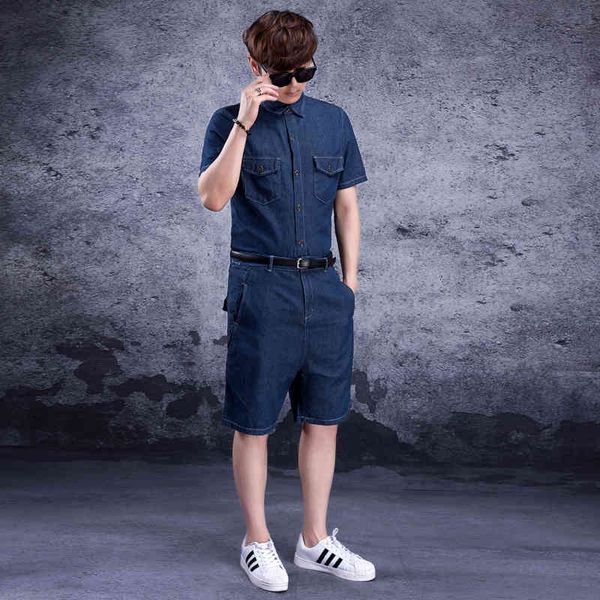 short masculine tender siamese male overalls wear tide denim short-sleeved summer shorts 4kaq, White;black
short masculine tender siamese male overalls wear tide denim short-sleeved summer shorts 4kaq, White;black