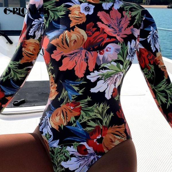women long sleeve swimsuit surfing rash print floral guard one piece swimswear zipper rashguard 2021 two-piece suits
women long sleeve swimsuit surfing rash print floral guard one piece swimswear zipper rashguard 2021 two-piece suits